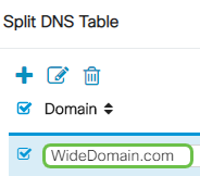 Enter the Domain name in the field provided and then click Apply.