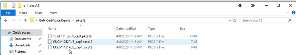 Contents of the SFTP Directory