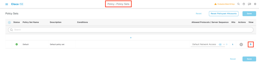 ISE policy sets