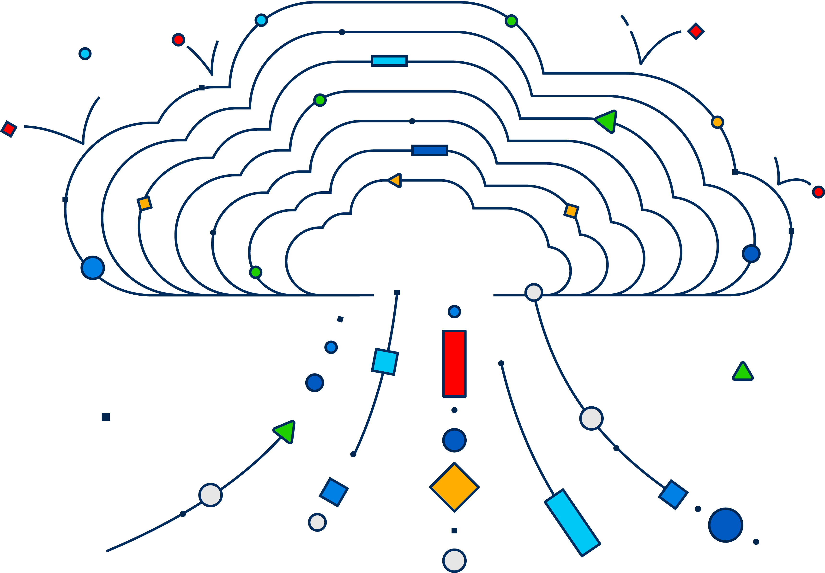 Abstract illustration of Catalyst 8000V Edge Software routing platform