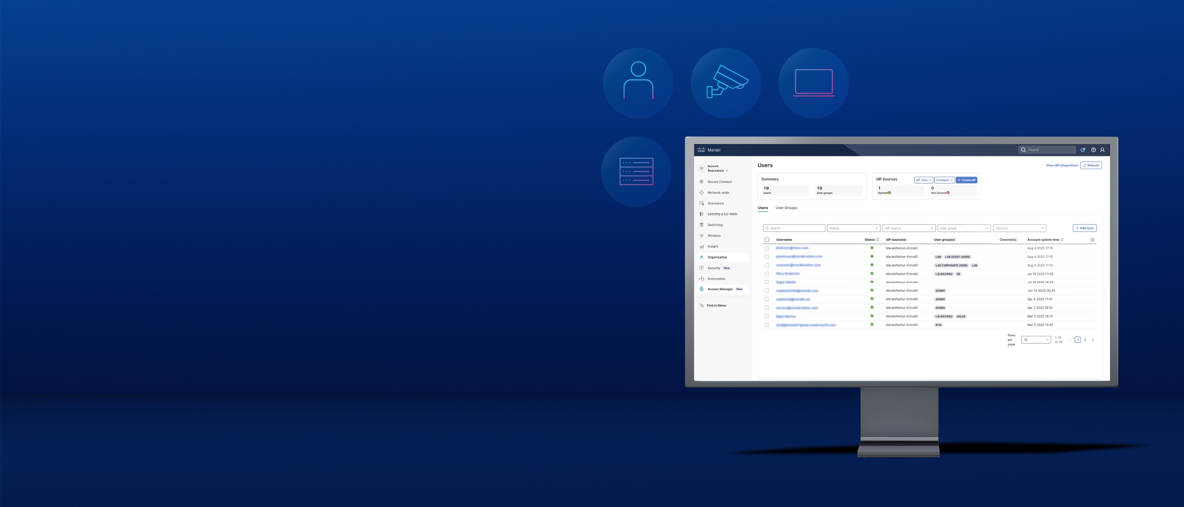 Cisco Access Manager のアイデンティティベースのネットワーク セキュリティ ダッシュボード