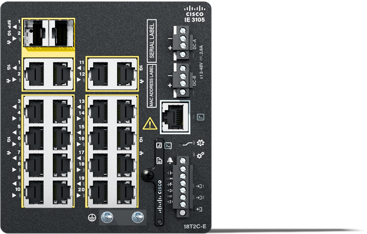 ​​Catalyst IE3105 18 downlink and 2 combo uplink ports model​ 